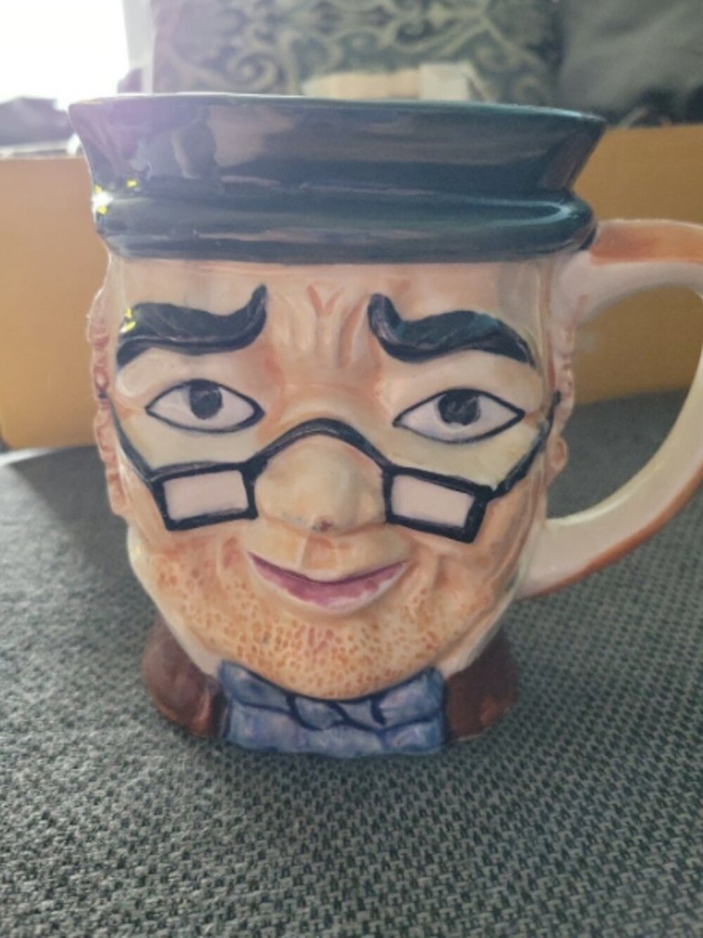 Vintage Toby Mug COLONIAL MAN WITH GLASSES . OCCUPIED JAPAN Ceramic Jug Pitcher